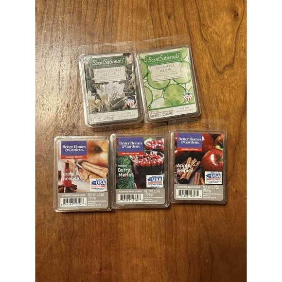 ScentSationals, Better Homes & Gardens Other - ScentSationals & Better Homes & Gardens Wax Melts Variety Pack 5 Scents 2.5 Oz E
